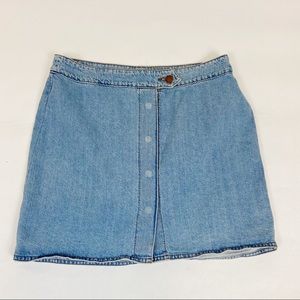Zara Trafaluc Collection Denim Blue Skirt Size L
